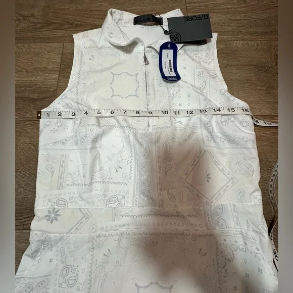 G/FORE Bandana Maverick Sleeveless Dress White Size 6 NWT - Picture 4 of 13